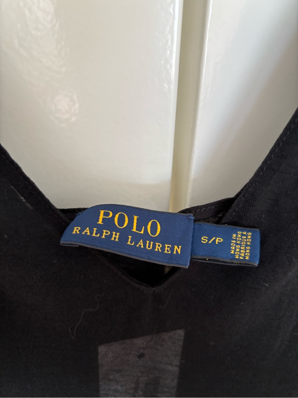 Polo by Ralph Lauren Black Sheer Overlay V-Neck Midi Dress - Picture 7 of 7